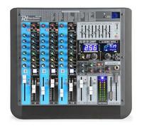 Power Dynamics PDM-S804 8-Channel PA Mixer with Bluetooth, USB MP3 Player, Multi-FX Processor, 9-Band EQ, Professional Music and Microphone Mixer for Studio, Stage, Events