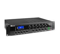 Power Dynamics PDW360MP3 PA Mixer Amplifier, Bluetooth, 6-Zone, 360W | 100V line, USB/SD/FM, priority mic input, EQ controls, rack mount 2U