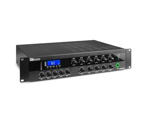 Power Dynamics PDW360MP3 PA Mixer Amplifier with Bluetooth - 6-Zone Multi Zone Amplifier, 360W 100V Line Commercial Amplifier System, USB, SD, FM Radio, Rack Mount (2U)