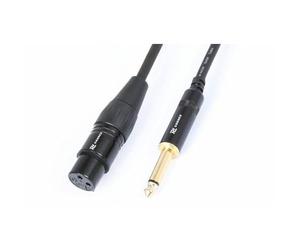 Power Dynamics Short Female XLR to 6.3mm 1/4" Male Jack Adapter Cable, Professional Audio Connector Lead, Noise-Free Signal Transmission, Flexible 15cm Converter for Studio Equipment & Sound Systems