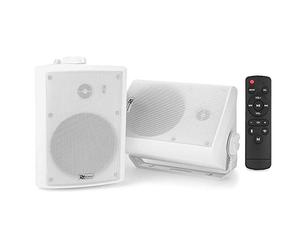 Power Dynamics WS50A WiFi Bluetooth Wall Speakers - Pair of 5.25" Weatherproof Wireless Outdoor 2-Way Audio System, Multi-Room Streaming, IP55 Rated for Garden & Home Installation