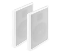 Power Dynamics WSF30W Flat On Wall Speaker Set - 100V 5.25" White Pair