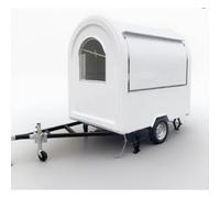 Power Electric Food Trailer - Backup Battery Coffee Truck with Pizza/Hamburger Oven for Serving Hot Dogs ice Cream Pizza Salad Burrito Barbecue Sandwiches Coffee