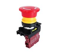 Power Emergency Stop LA36M-01ZS Normally Closed Latching Self-locked Switch 10A 1NC/2NC 1Pcs(No light,1NC_ACDC110-220V)