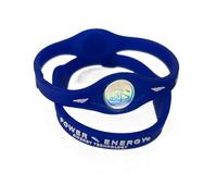 Power Energy© Balance Bands, Silicon Sports Wristband, Hologram Bracelet Wrist Band, Infused with Natural Minerals & Negative Ions (Dark Blue, Large 205mm)