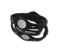 Power Energy©Balance Bands, Silicon Sports Wristband, Hologram Bracelet Wrist Band, Infused with Natural Minerals & Negative Ions (Black, Medium 190mm)