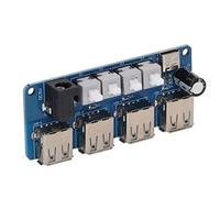 Power Expansion Module, Button Channel USB Power Splitter, Compact Size Light Weight Convenient for Life, with PCB Board, for DC Power Conversion