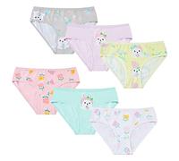 POWER FLOWER Girls' Cotton Knickers Multipack - Soft and Comfortable Briefs Underwear Kids’ Underpants for Ages 2-12 (Pack of 6) (8-10 Years, 7203)