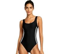 POWER FLOWER Ladies Swimsuit One Piece Competitive Athletic One Piece Swimsuit Racerback Training Swimwear Swimsuits for Women (XXL, Y66644-Black)