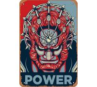 POWER Ganondorf's triforce, He's the evil king of Ger ... Ideal Characters Wall Decor Art Print Poster for rooms,Kitchens,Offices,Bars,Cafes,Clubs,restaurants,Farms Vintage Metal Tin Sign 8x12 Inch