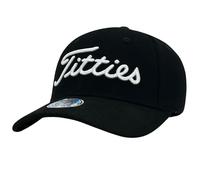 Power Golf Classic Titties Dat Hat Cap with Adjustable Strapback Plain Cap Black