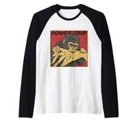 Power Grip Baby Gorilla Biting Comic Art Raglan Baseball Tee