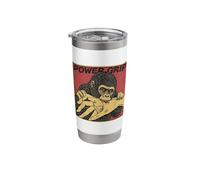 Power Grip Baby Gorilla Biting Comic Art Stainless Steel Insulated Tumbler
