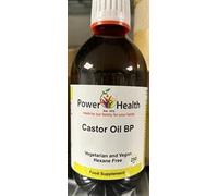 Cold Pressed Castor Oil by Power Health | 250ml 100% Pure Castor Oil in Glass Bottle for Dry Skin | Food Grade - Cold Pressed suitable for Vegetarians and Vegans