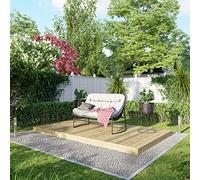 POWER High Grade Premium Wooden Decking Kit made from High Quality Timber Wood with No Hand Rails, Easy Installation, Weather Resistance and Anti-Rot Protection