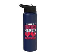 Power in Healing Strength in Beating - Open Heart Surgery Stainless Steel Insulated Water Bottle