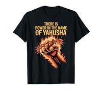 Power in The Name of Yahusha Hebrew Lion of Judah Faith T-Shirt
