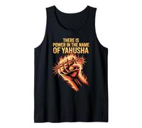Power in The Name of Yahusha Hebrew Lion of Judah Faith Tank Top