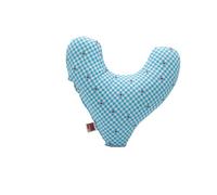 POWER INN Hope Breast Pillow | Heart Pillow for Pain Relief After Mastectomy | Soft Forearm or Armpit Cushion (Cotton, Patchwork, Light Blue/White)
