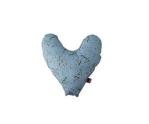 POWER INN Hope Chest Pillow Approx. 32 x 34 cm | Heart Pillow as Pain Relief after Mastectomy | Soft Forearm or Armpit Cushion | 100% Cotton (Light Blue - Dots + Triangles)
