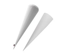 POWER INN School cone cushion + matching cardboard blanks, sugar cone inner cushion for school enrolment, filling cushion for the school cone (2, 70 cm + blank), White, 85