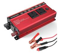 Power Inverter 1500W - Car Power Inverter 12V to 240V, AC Car Converter with 4 USB 2 AC Sockets Dual Car Adapter With 2 LED Display, Suitable for Travel, Camping, RV