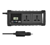 Power Inverter 200W 12V To 220V Peak Power 400W USB-A Type-C Car Inverter Adapter Multifunctional LCD Display Power Universal Plug