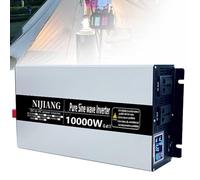 Power Inverter 3000W 4000W 5000W 6000W 8000W 10000W 12000W Pure Sine Wave 12V 24V 48V 60V 72V DC to 110V 220V AC Power Converter with LED Display & AC Outlets for Home Camping RV(10000W,12Vto220V)