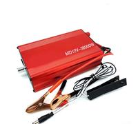 Power Inverter 38000W DC 12V to AC 110V/220V Pure Sine Wave Converter with Silent Cooling Fan Overload Protection Heavy Duty Aluminum Alloy for Outdoor Use Camping Car Red(Red MD12V-38000w)