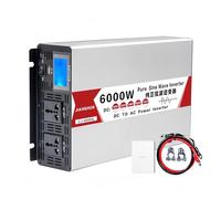 Power Inverter 4000W 5000W 6000W 8000W, 12V 24V 48V DC to 110V 220V AC Pure Sine Wave with Socket, Ideal for Car Devices and Solar Systems