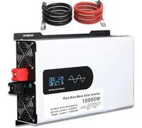 Power Inverter 5000W/6000W/8000W/10000W/12000W Pure Sine Wave Power Inverter,12V/24V/48V/60V/72V/96V Dc To 110V-130V /220V-240V Ac Converter,for Smart Car Rv Off Grid Solar Inverters