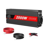 Power Inverter Car Inverter 500W-2000W Peak Power Modified Sine Wave Converter DC 12V- 220V AC 50Hz EU Socket Voltage Transformer(12V 2000W)