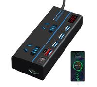 Power Inverter for Car - 200W DC 12V 24V to 220V AC Converter, USB Fast Charging Unit | Outlet Adapter, Type-C Car Charger Device,Travel Electronics for Road Trips, Backup System