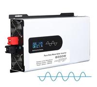Power Inverter Hybrid Solar Inverter Pure Sine Wave 5000/6000/8000/10000/12000W 12V 24V 48V 60V 72V 96V DC To 110V 220V AC Converter for Laptops for Truck, Home, Vehicles, Laptop, Trip