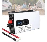 Power Inverter Pure Sine Wave Inverter 5000W 6000W 8000W 10000W 12000W Pure Sine Wave Inverter DC 12V 24V 48V 60V to AC 110V/220V Power Converter Adaptor Home Solar Inverter Power Bank,8000W-24V