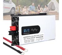 Power Inverter Pure Sine Wave Inverter 5000W 6000W 8000W 10000W 12000W Pure Sine Wave Inverter DC 12V 24V 48V 60V to AC 110V/220V Power Converter Adaptor Home Solar Inverter Power Bank,6000W-48V