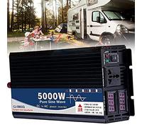 Power inverter,Pure Sine Wave Power Inverter,car power inverters,3000W-8000W Peak Power 2 Triple Outlets,Smart Color Screen Display,For refrigerators Rv Trucks,12Vto110V-5000W (12Vto220V 5000W)