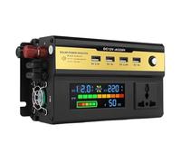 Power Inverter Sine Wave Inverter 500W/1200W/1600W/2200W Voltage Transformer Converter LCD Digital Display Solar DC 12V24V TO 220V AC(1200W 12V)