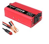Power Inverter Smart 2000W Power Inverter DC12V AC220V 50Hz/60Hz Car Voltage Converter Universal Socket Solor For RV Phone Home USE(Red 2000W 50Hz UN)