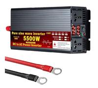 Power Inverters Pure Sine Wave Inverter 3500W 4000W 5000W 5500W 6000W 8000W 12000W 12V 24V 48V 60V 72V to 110V/230V 240V AC LCD Display,Dual AC Outlets,for Truck,Home,RV,Camping(5500W,12Vto110V)