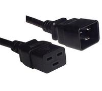 Power Jumper Cable IEC C19 Female to IEC C20 Male Black 1m