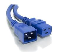 Power Jumper Cable IEC C19 Female to IEC C20 Male Blue 1m