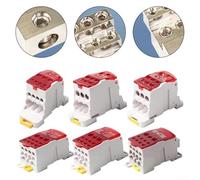 Power Junction Box Terminal Block Connector Featuring Flame Retardant Base and Copper Guide, Suitable for DIN Rail Installation from 80A to 500A (400A)