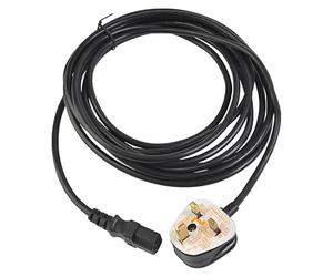 Power Lead IEC -13 Amp Plug 5M 10 Amp Fuse