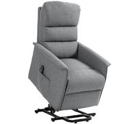 Power Lift Recliner Chair Dark Grey. Linen Polyester 66W x 90D x 96Hcm Electric