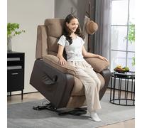 HOMCOM Power Lift Riser and Recliner Chair with Remote Control, Brown
