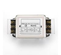 Power Line Filter for Industrial Equipment, 220V AC Single Phase Noise Suppression with 6A/10A/20A/30A Options, Nickel-Plated Iron Terminal B(30A no)