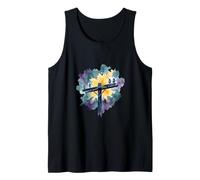 Power Lineman Lights Back Watercolor Storm Art Tank Top
