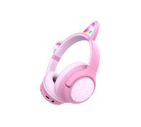 POWER LOCUS PowerLocus Bobo Ears On Ear Mic Wireless Bluetooth Kids Headphones, Pink