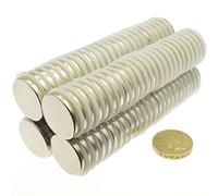 POWER MAGNET STORE 100 of 22mm x 3mm 4.7Kg Pull Strong Neodymium Magnets Super Powerful Rare Earth Magnetic Disc Round